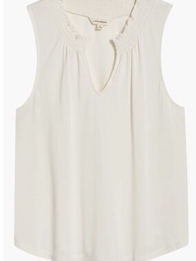 Lucky Brand Ivory Sleeveless V-Neck Tank